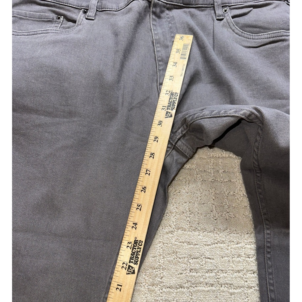 JACHS NY 5 Pocket Denim Pant Mens 40x30 Grey Straight Fit Comfort Stretch Jeans - Picture 3 of 9
